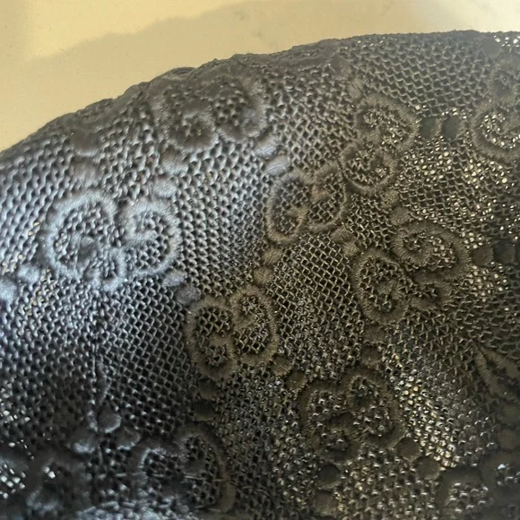 Gucci Monogram GG Lace Baseball Cap (Black) Size S - Picture 5 of 6